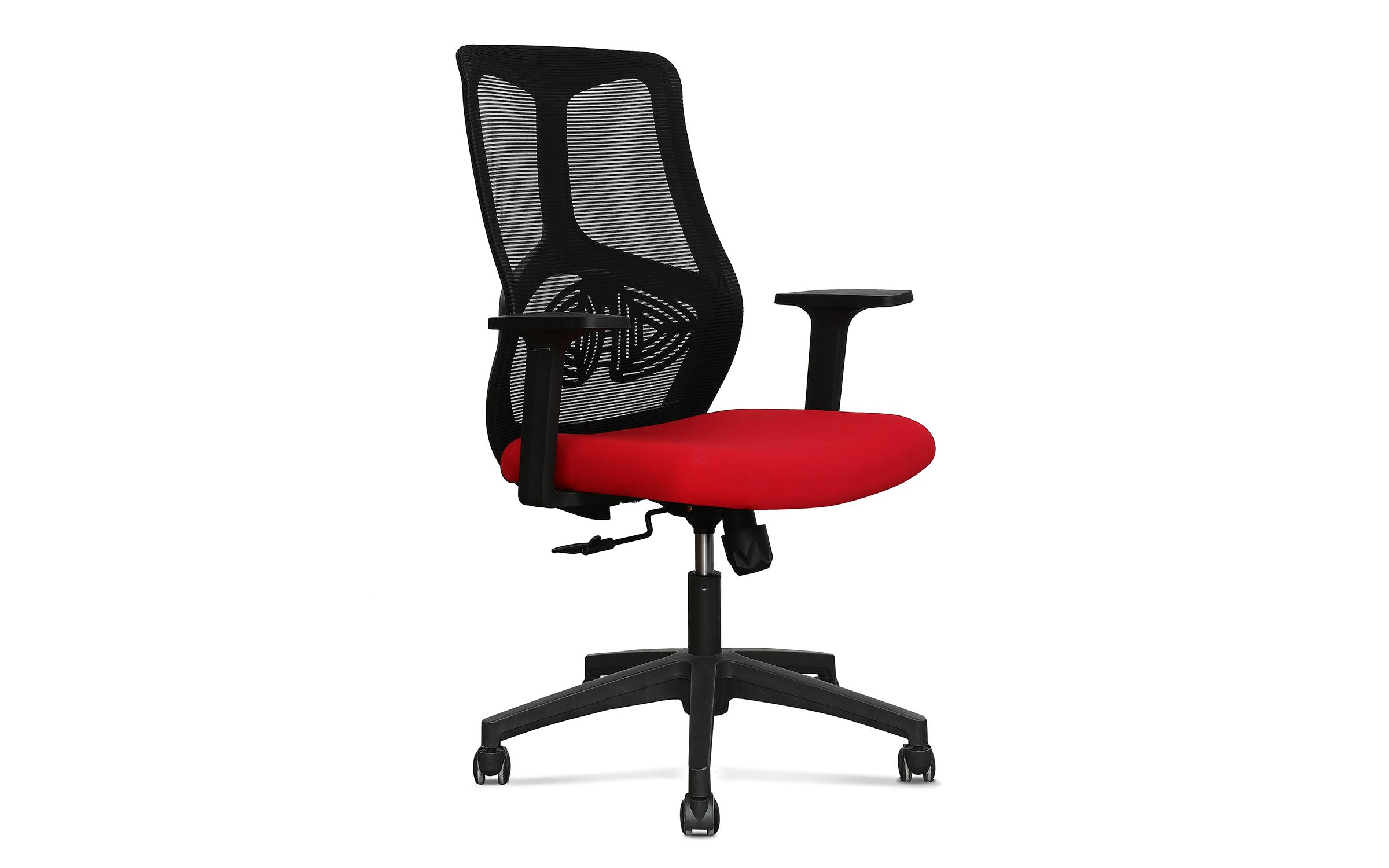 Καρέκλα γραφείου Miler, μαύρο + κόκκινο  1